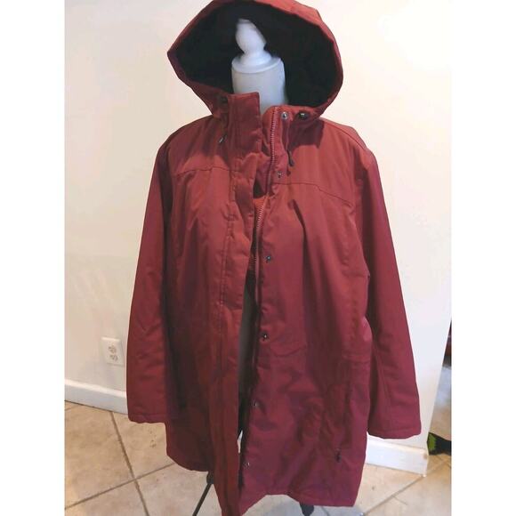 L.L. Bean Jacket Women's 3X Fleece Lined Coat Parka Hooded Zip Up - Picture 1 of 7